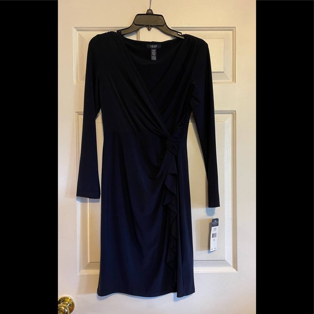 Chaps Dress Navy Petite Medium New with Tags